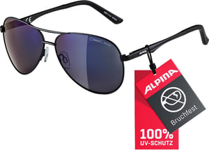 Slnečné okuliare Alpina A 107 s UV ochranou - matná čierna