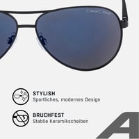 Alpina A 107 napszemüveg UV védelemmel - fekete matt 3