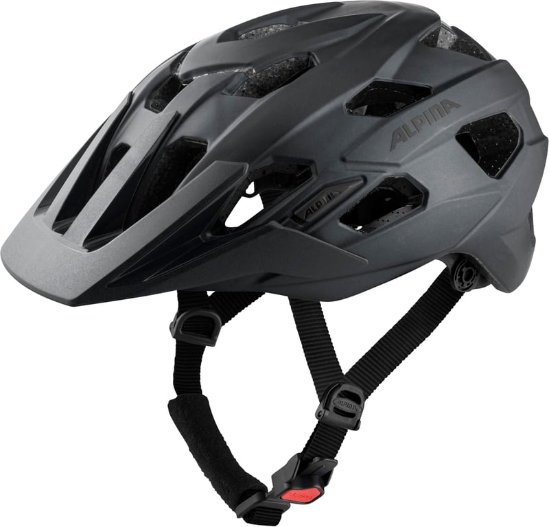 Cyklistická prilba ALPINA ANZANA v matnej čiernej farbe, veľkosť L (57-61 cm) pre dospelých – so sieťkou proti hmyzu a možnosťou dodatočnej montáže LED svetla, ľahká konštrukcia.