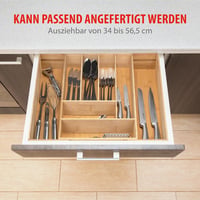 Alpina bambusz evőeszköz tálca fiókba 46x34-56,5x6 cm 6