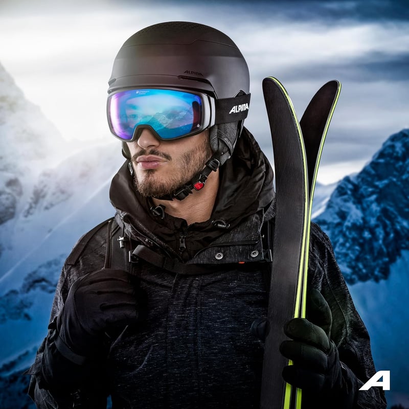 ALPINA Banff MIPS Könnyű Síelő és Snowboard Sisak 51-55 cm Felnőtteknek - Matt Fekete