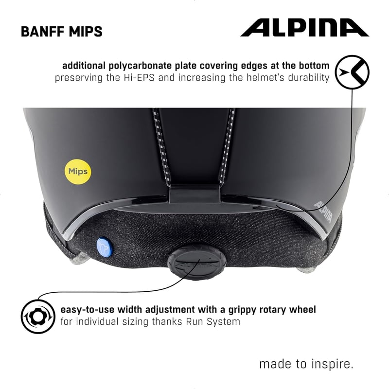ALPINA Banff MIPS Könnyű Síelő és Snowboard Sisak 51-55 cm Felnőtteknek - Matt Fekete