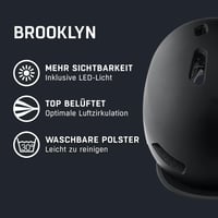 Cască de bicicletă Alpina Brooklyn City - Negru mat, circumferința capului 52-57 cm, pentru bicicliști urbani 2