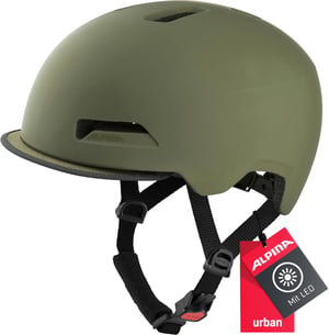 Alpina Brooklyn unisex biciklistička kaciga - maslinasto mat - 57-62 cm
