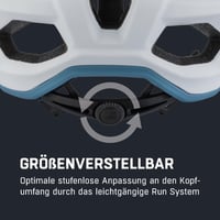 Cyklistická prilba ALPINA Carapax 2.0 pre dospelých, White Pebble Blue matná, 57 – 62 cm, s priedušnou sieťkou a antibakteriálnou výstelkou 5