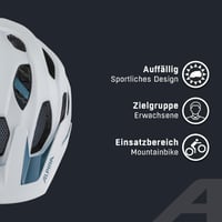 Cyklistická prilba ALPINA Carapax 2.0 pre dospelých, White Pebble Blue matná, 57 – 62 cm, s priedušnou sieťkou a antibakteriálnou výstelkou 3
