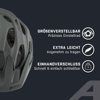 Cască de ciclism MTB ALPINA Carapax 2.0, Coffee-Grey Mat, 52-57 cm, cu plasă anti-insecte și căptușeală antibacteriană, pentru adulți 3