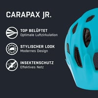 Cască de ciclism MTB Alpina Carapax JR. Flash pentru copii - Petrol Mat - 51-56 cm 2