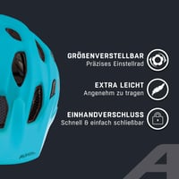 Cască de ciclism MTB Alpina Carapax JR. Flash pentru copii - Petrol Mat - 51-56 cm 3