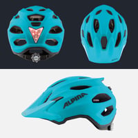 Cască de ciclism MTB Alpina Carapax JR. Flash pentru copii - Petrol Mat - 51-56 cm 4