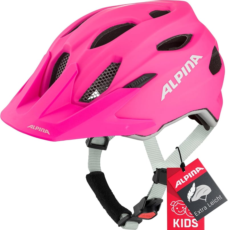 Detská cyklistická prilba Alpina Carapax JR - shocking pink matná - 51-56 cm