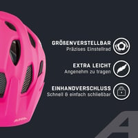 Detská cyklistická prilba Alpina Carapax JR - shocking pink matná - 51-56 cm 3