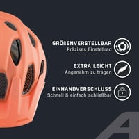 Detská cyklistická prilba Alpina Carapax Junior - matná broskyňová - 51-56 cm 3