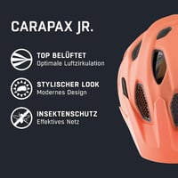 Detská cyklistická prilba Alpina Carapax Junior - matná broskyňová - 51-56 cm 2
