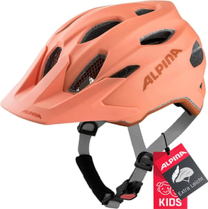 Dječja biciklistička kaciga Alpina Carapax Junior - mat boja breskve - 51-56 cm