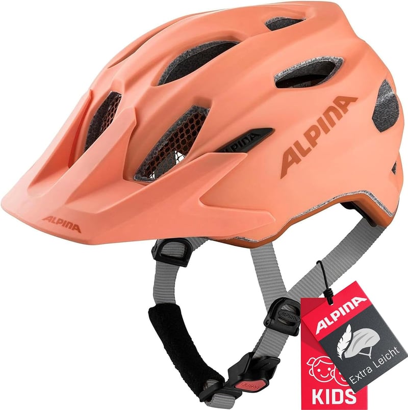 Detská cyklistická prilba Alpina Carapax Junior - matná broskyňová - 51-56 cm