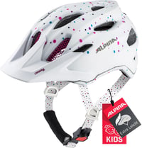 Alpina Carapax Junior gyermek kerékpáros sisak petrol matt - 51-56 cm, White Polka Dots 1