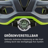 Alpina Carapax Junior gyermek kerékpáros sisak petrol matt - 51-56 cm, Black-Neon-Yellow 5