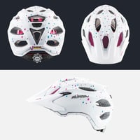 Alpina Carapax Junior gyermek kerékpáros sisak petrol matt - 51-56 cm, White Polka Dots 4