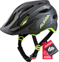 Alpina Carapax Junior gyermek kerékpáros sisak petrol matt - 51-56 cm, Black-Neon-Yellow 1