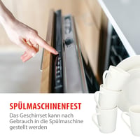 alpina Étkészlet 4 Személyre, Fehér Kőagyag Tányér és Tál Szett, Mikrohullámú Sütőben — 1 csésze hiányzik (állapot: lásd a 2. képet) 8
