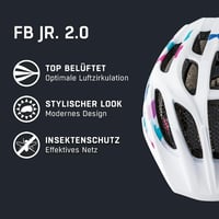 Alpina FB JR 2.0 gyerek kerékpáros sisak - fehér-pillangó - 50-55 cm fejkerület 2