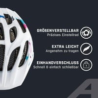 Alpina FB JR 2.0 gyerek kerékpáros sisak - fehér-pillangó - 50-55 cm fejkerület 3