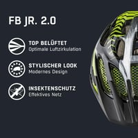 Detská cyklistická prilba Alpina FB 2.0 Jr. – čierna/oceľovosivá/neónová, 50 – 55 cm 2