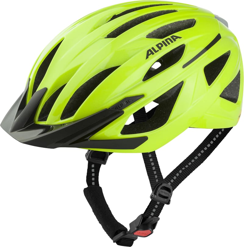 Cască de ciclism ALPINA Gent MIPS - Be Visible Gloss, 51-56 cm, cască urbană reflectorizantă pentru adulți cu plasă de ventilație