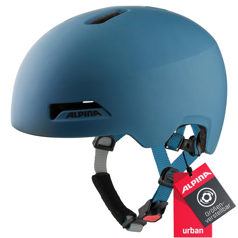 Cyklistická prilba Alpina Haarlem City pre dospelých – Navy matná, obvod hlavy 52-57 cm, ľahká a nastaviteľná mestská prilba