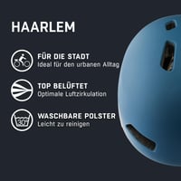 Cyklistická prilba Alpina Haarlem City pre dospelých – Navy matná, obvod hlavy 52-57 cm, ľahká a nastaviteľná mestská prilba 2