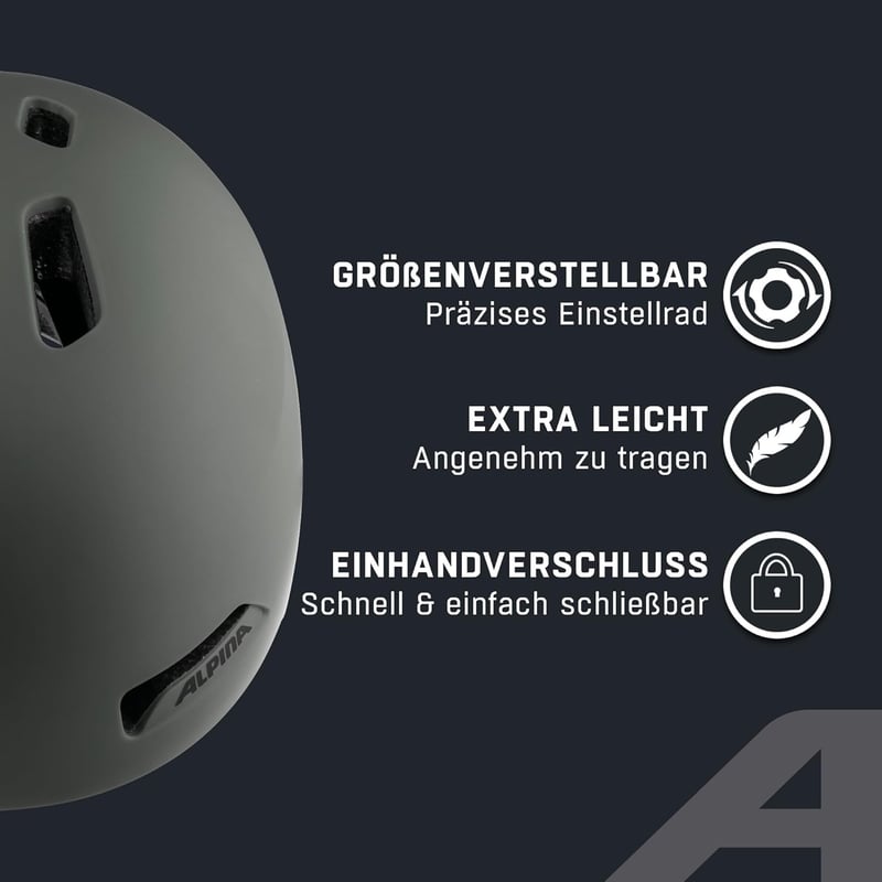 ALPINA Haarlem Városi Kerékpáros Sisak Felnőtteknek Könnyű Állítható - 52-57 cm, Coffee-Grey Matte