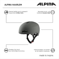 ALPINA Haarlem Városi Kerékpáros Sisak Felnőtteknek Könnyű Állítható - 52-57 cm, Coffee-Grey Matte 6
