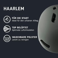 ALPINA Haarlem Városi Kerékpáros Sisak Felnőtteknek Könnyű Állítható - 52-57 cm, Coffee-Grey Matte 2