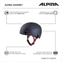 Detská cyklistická prilba Alpina Hackney – indigo – obvod hlavy 51-56 cm 8