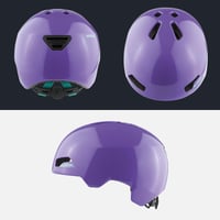 Detská cyklistická prilba ALPINA Hackney, lesklá fialová, 51-56 cm, ľahká a odolná proti nárazu, s možnosťou pripevnenia LED svetla pre lepšiu viditeľnosť 5