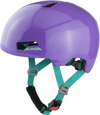 Detská cyklistická prilba ALPINA Hackney, lesklá fialová, 51-56 cm, ľahká a odolná proti nárazu, s možnosťou pripevnenia LED svetla pre lepšiu viditeľnosť 4