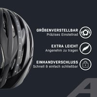 Cască de ciclism urban ALPINA Haga LED, negru mat, circumferință cap 51-56 cm, unisex 3
