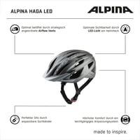 Cyklistická prilba Alpina Haga Unisex s LED svetlom pre dospelých 6
