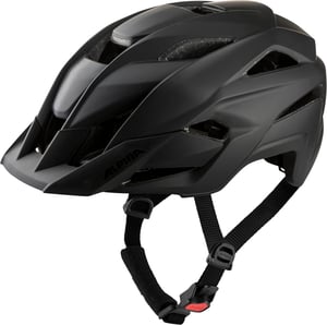 Cyklistická prilba na horský bicykel ALPINA Kamloop, matná čierna, obvod hlavy 55–59 cm, tlmiaca nárazy, prilba pre dospelých