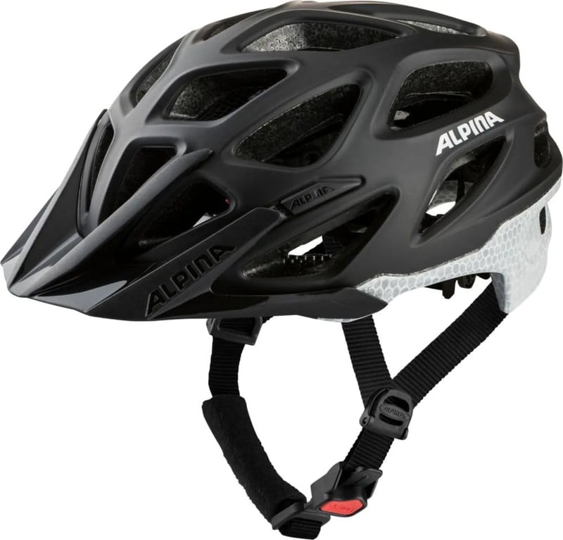 Cyklistická prilba na horský bicykel ALPINA Mythos Reflective pre dospelých, matná čierna, obvod hlavy 59-64 cm, so sieťkou proti hmyzu a zvýšenou viditeľnosťou