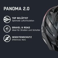 Cyklistická prilba ALPINA Panoma 3.0, individuálne nastaviteľná, odvetraná, s voliteľným LED svetlom, matná mesačná sivá, 51-55 cm, dospelá unisex 2