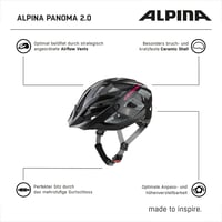 Cyklistická prilba ALPINA Panoma 3.0, individuálne nastaviteľná, odvetraná, s voliteľným LED svetlom, matná mesačná sivá, 51-55 cm, dospelá unisex 7