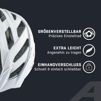 Cyklistická prilba ALPINA PANOMA Classic s LED svetlom, biela, obvod hlavy 52-57 cm, dospelá turistická prilba 3
