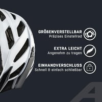 ALPINA PANOMA Classic könnyű kerékpáros sisak szellőzéssel LED fénnyel - 56-59 cm, White gloss, Gen 2 3