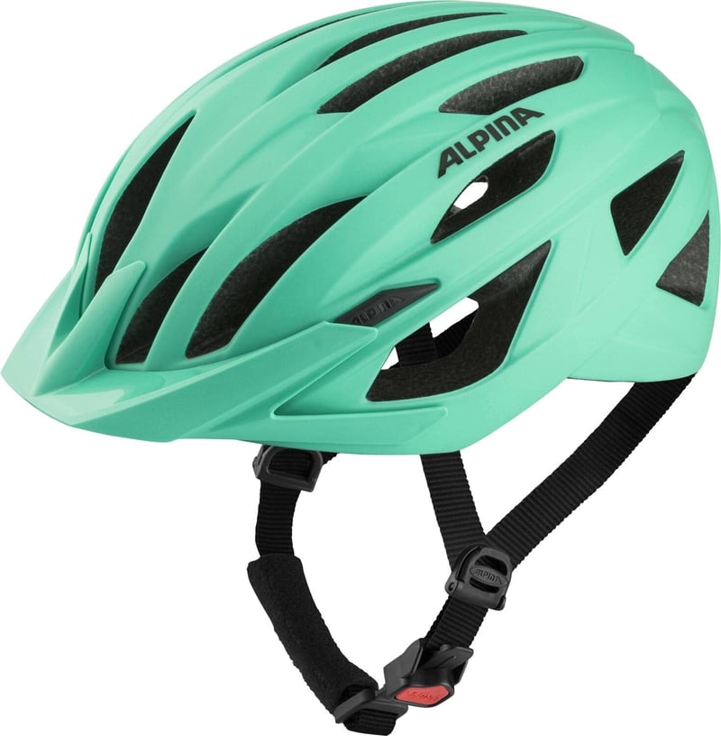 Cască de ciclism ALPINA Parana cu plasă împotriva insectelor, turcoaz mat, circumferință cap 51-56 cm, reglabilă, pentru adulți