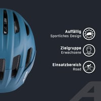 Cyklistická prilba ALPINA Paranus, Pebble Blue matná, obvod hlavy 55 – 59 cm, ľahký Hi-EPS, vysoká ventilácia, integrovaná sieťka proti hmyzu, nastaviteľný upínací systém 3