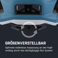 Cyklistická prilba ALPINA Paranus, Pebble Blue matná, obvod hlavy 55 – 59 cm, ľahký Hi-EPS, vysoká ventilácia, integrovaná sieťka proti hmyzu, nastaviteľný upínací systém 5