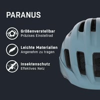 Cyklistická prilba ALPINA Paranus, matná dymovo modrá, obvod hlavy 55 – 59 cm, ľahká EPS pena, skvelé odvetranie, integrovaná sieťka proti hmyzu 2