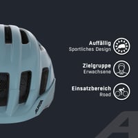Cyklistická prilba ALPINA Paranus, matná dymovo modrá, obvod hlavy 55 – 59 cm, ľahká EPS pena, skvelé odvetranie, integrovaná sieťka proti hmyzu 3